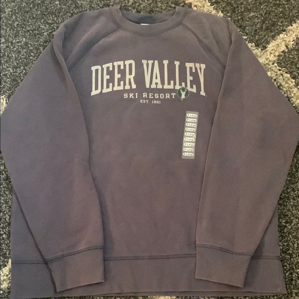 NWT Deer Valley Men’s XL Crewneck Sweatshirt Washes Navy